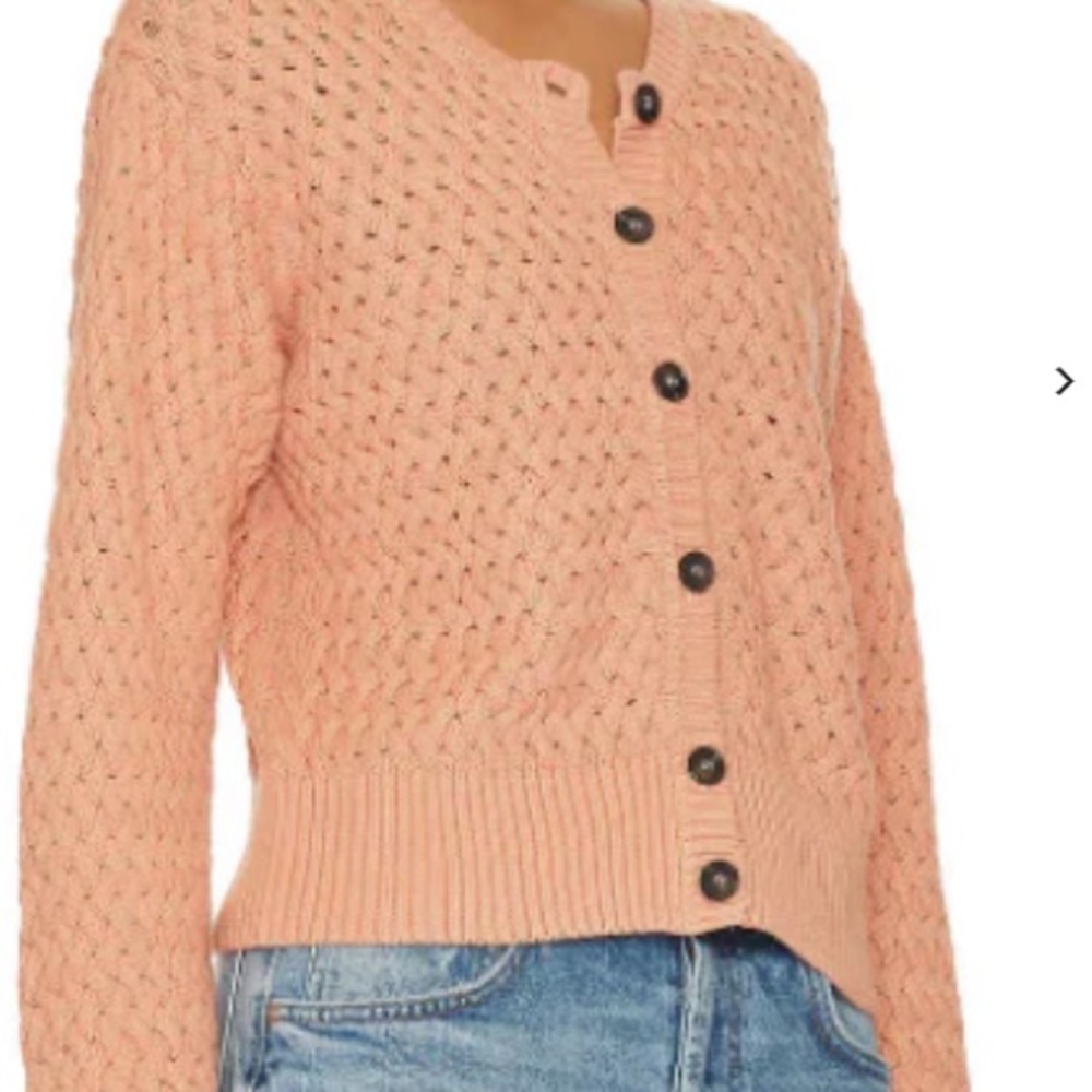The Great - The Stable Cardigan in blush color!